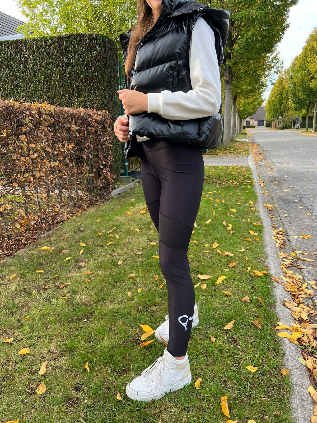 Padel Leggings Blacky (Women's, black, mesh)