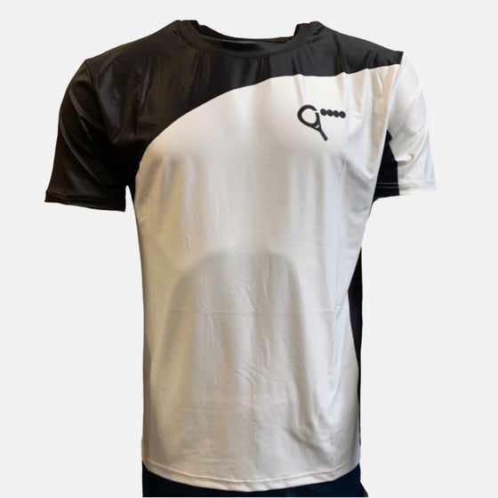 Advanced Padel T-shirt padel (white + black details, men)