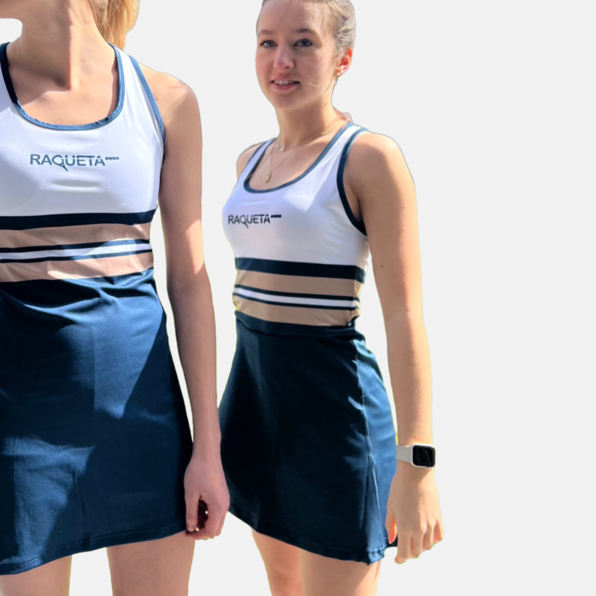 Performance Padel Dress (blue, white, chocolate, women's)