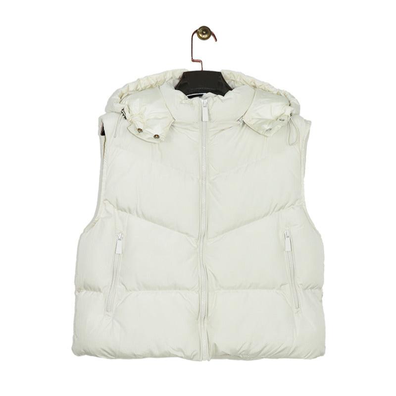 Padel Puffer Vest (Women's, Ecru, Matte)