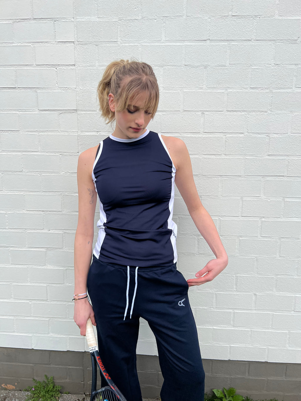 Padel Top Nora (navy/white, women's)
