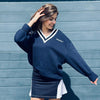 Padel Sweater Oversized  (unisex, Navy Blue)