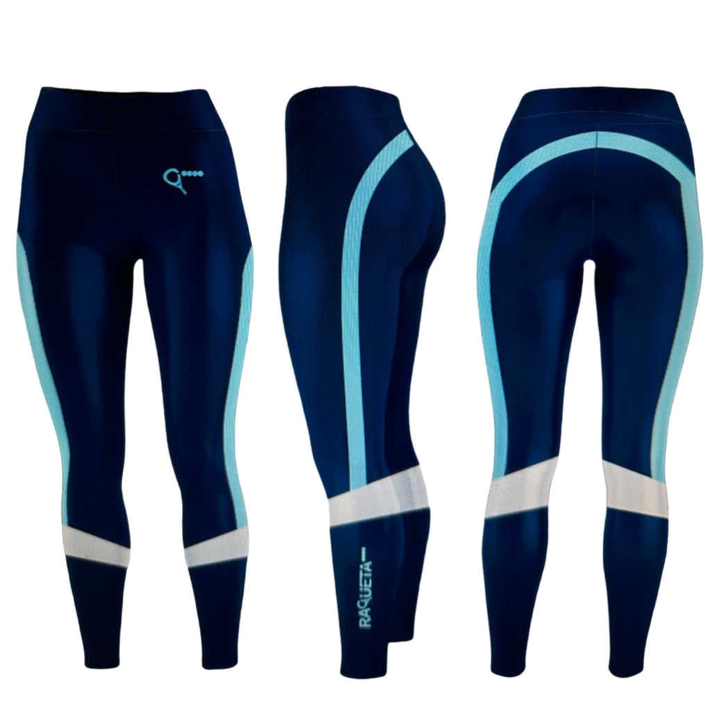 Padel Leggings ICE (Women's, navy, ice blue)
