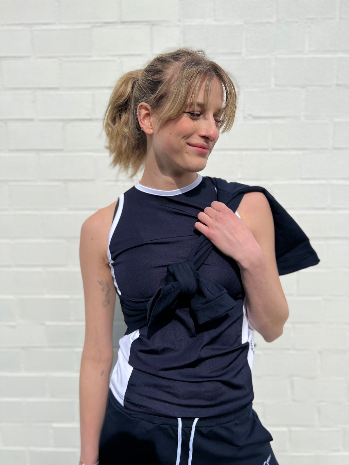 Padel Top Nora (navy/white, women's)