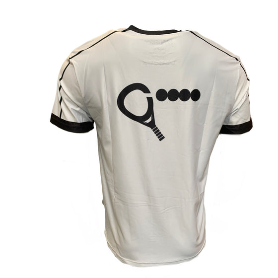 Advanced Padel T-shirt padel (white + black racket, men)