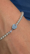 Pearl bracelet (silver/white)