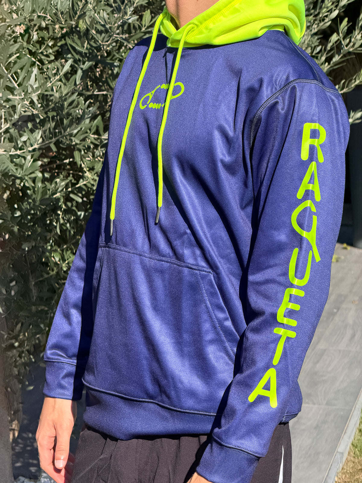 Padel Hoodie Double (unisex, Blue, Neon)