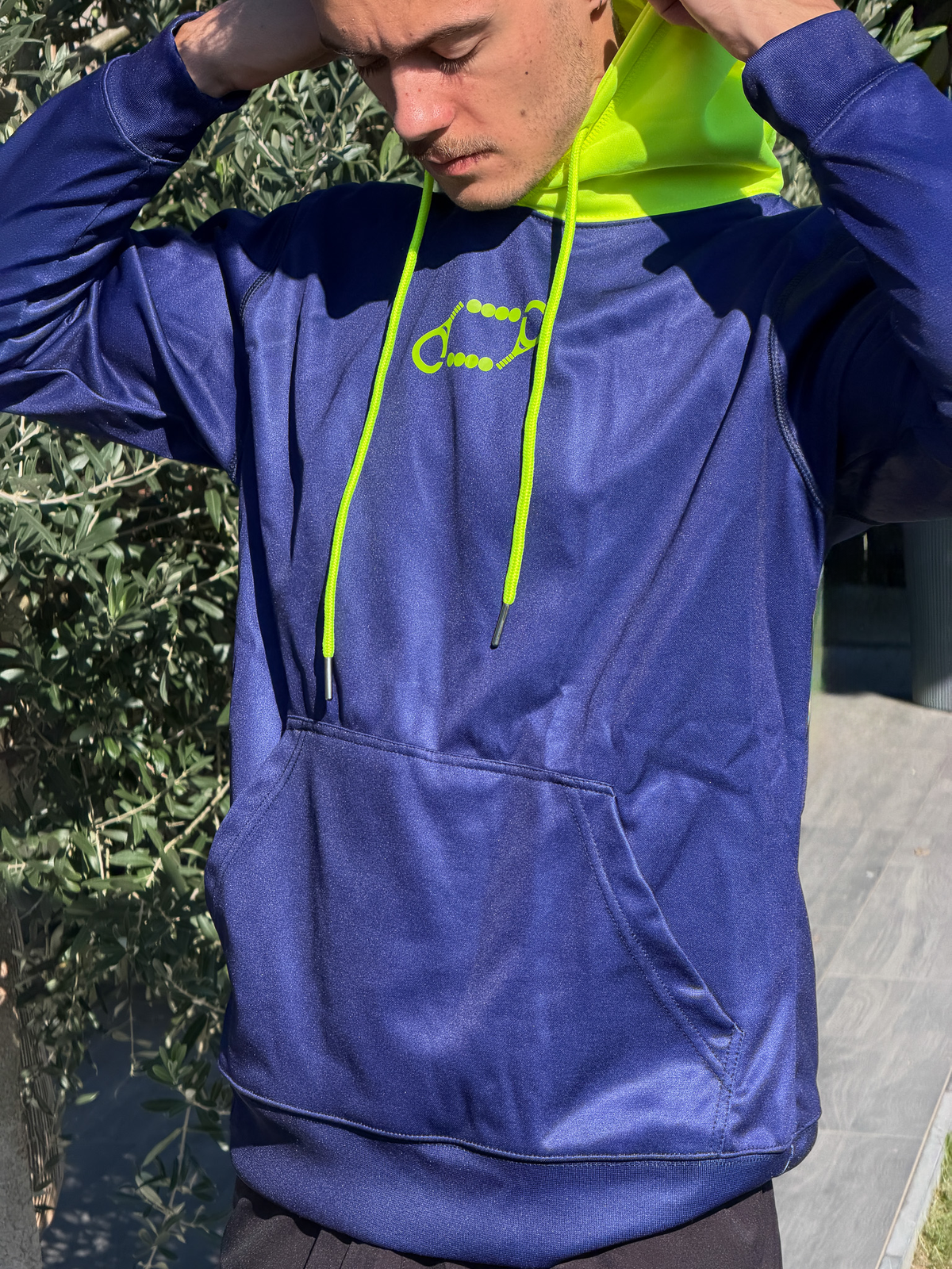 Padel Hoodie Double (unisex, Blue, Neon)