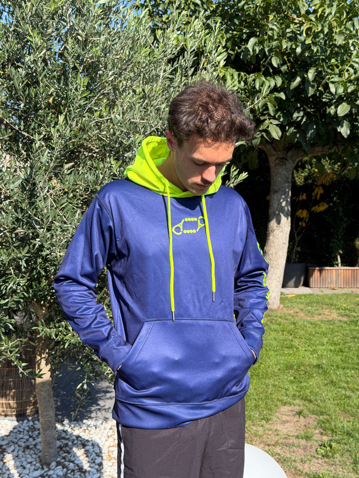 Padel Hoodie Double (unisex, Blue, Neon)