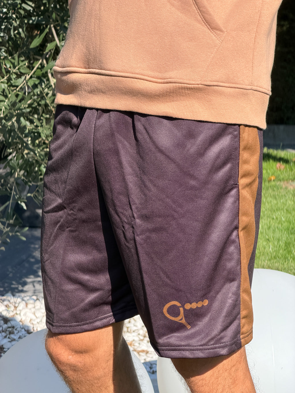 Padel Shorts Combat (men, black, brown)