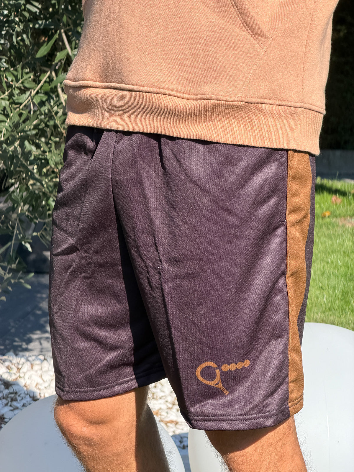 Padel Shorts Combat (men, black, brown)