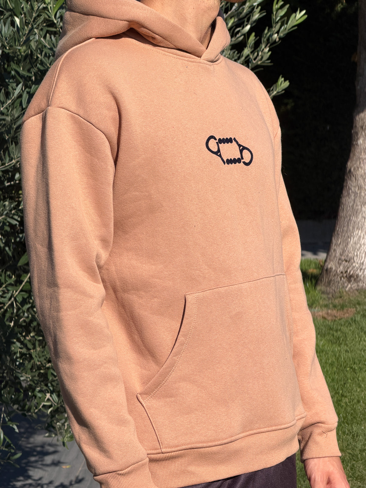 Padel Hoodie Double (Men's, Brown)