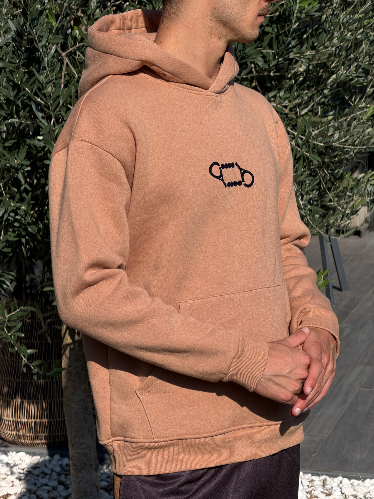 Padel Hoodie Double (Men's, Brown)