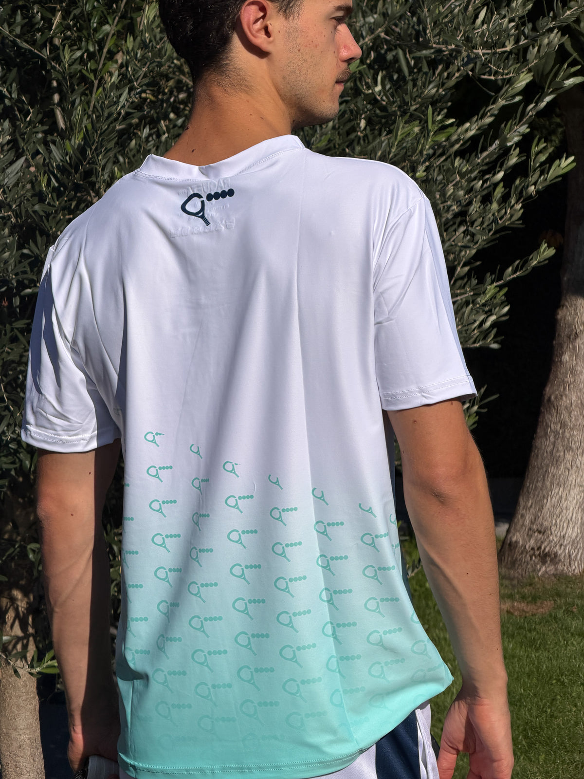Noah padel t-shirt (white/mint, men's)