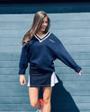 Padel Sweater Oversized  (unisex, Navy Blue)