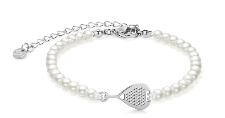 Pearl bracelet (silver/white)