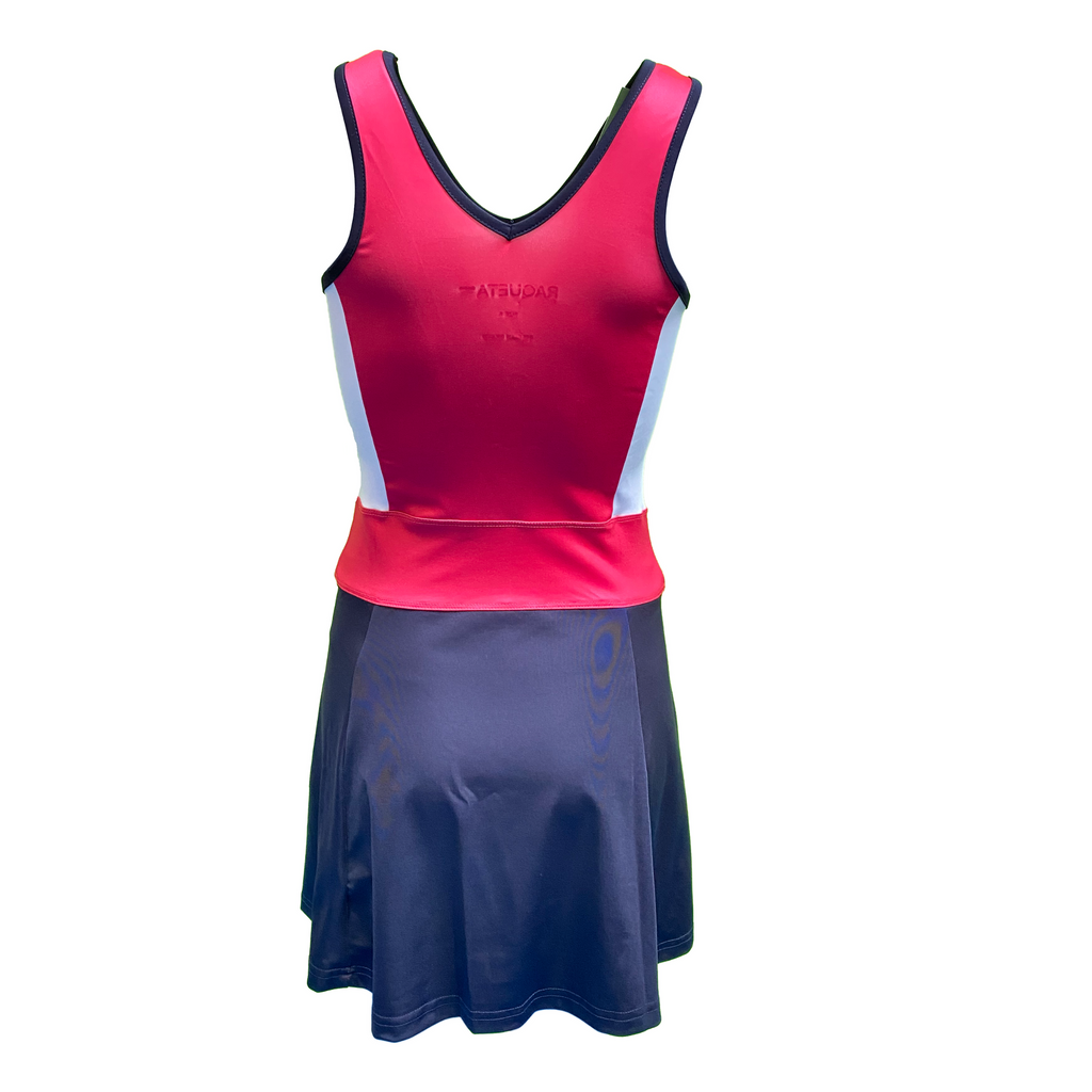 Aline padel dress (zebra navy/coral, women's)