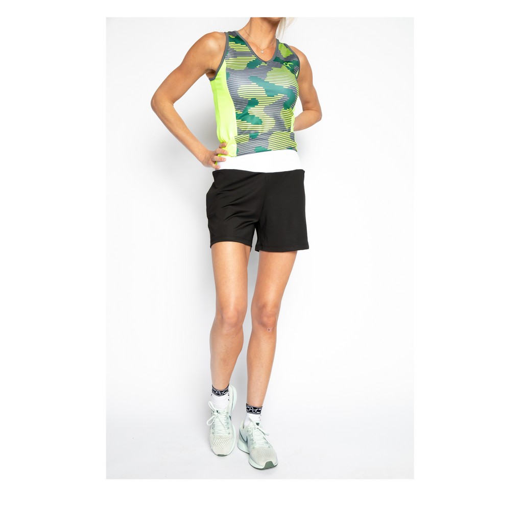 Lilly padel shorts (black and white, women's)