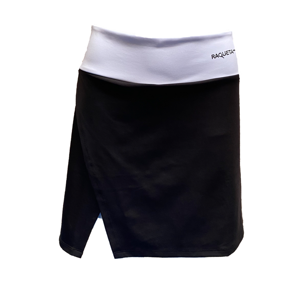 Lara padel skirt (black with white, women's)