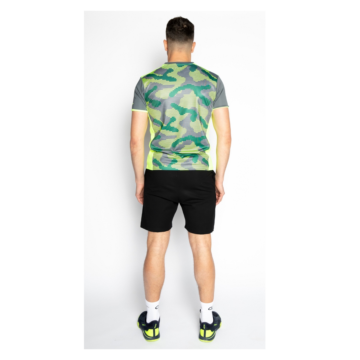 Jack padel T-shirt (camouflage, neon, men's)