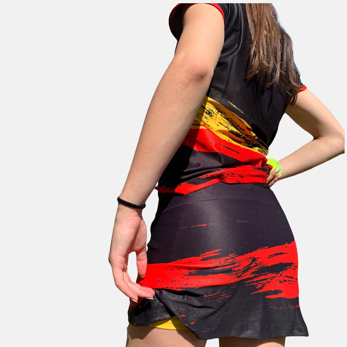 Padel skirt WC (women's, Belgian colors)