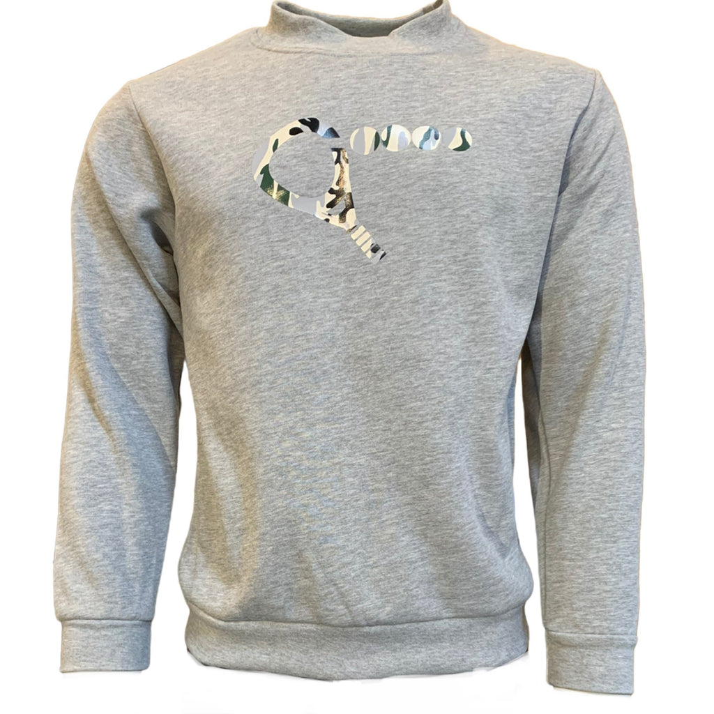 Padel Sweatshirt Relax with racket (Men, Grey)