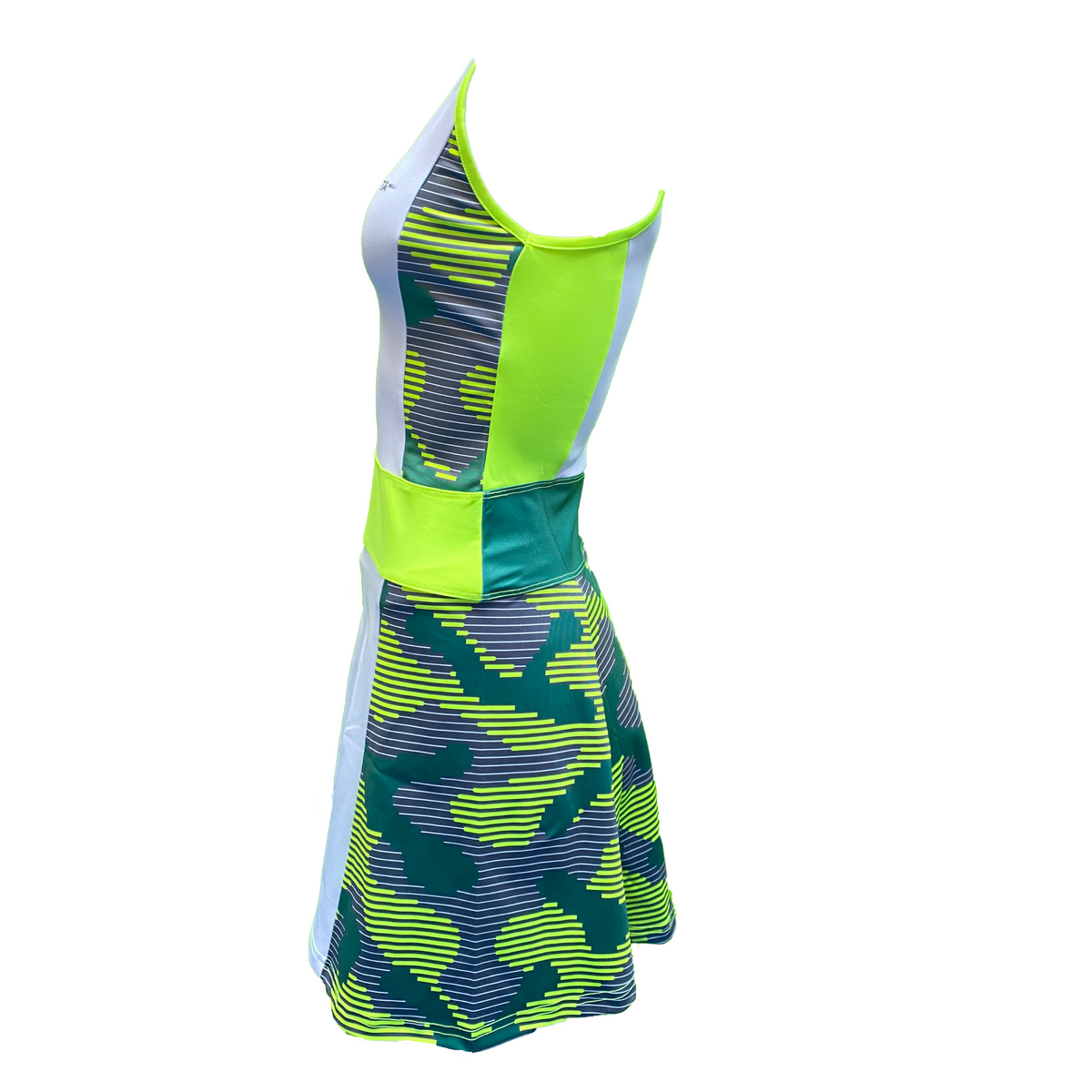 Aline padel dress (camouflage yellow, women's)