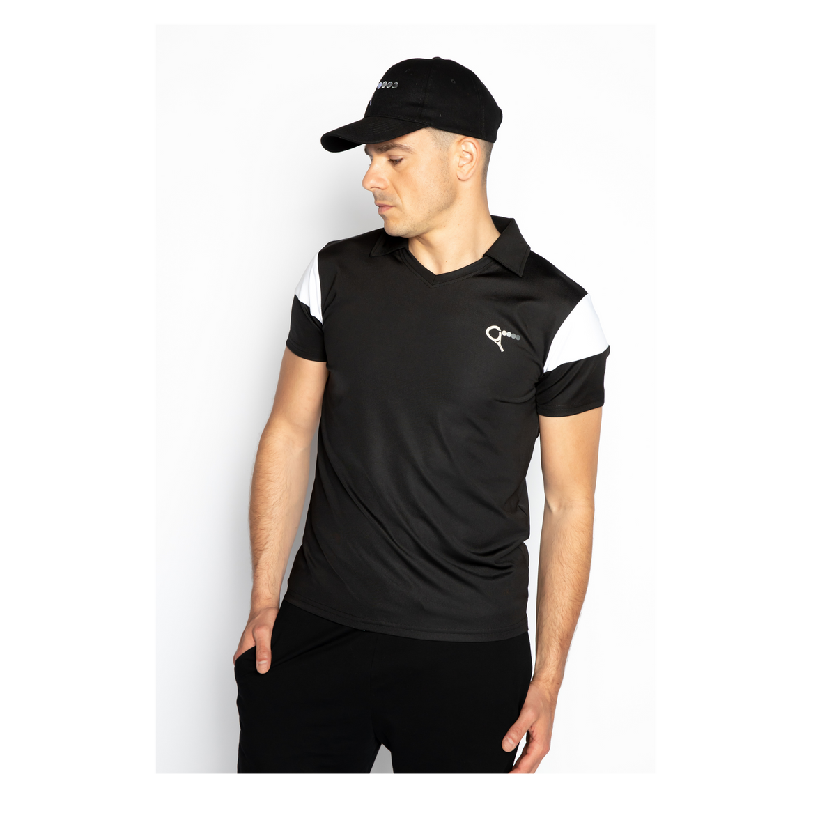 Juul padel polo shirt (black, men's)
