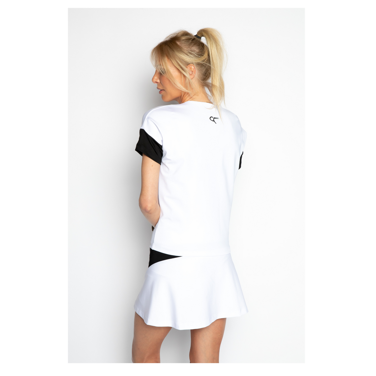 Emma padel t-shirt (white/black, women's)