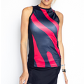 Padel Top Nora (zebra navy/coral women's)