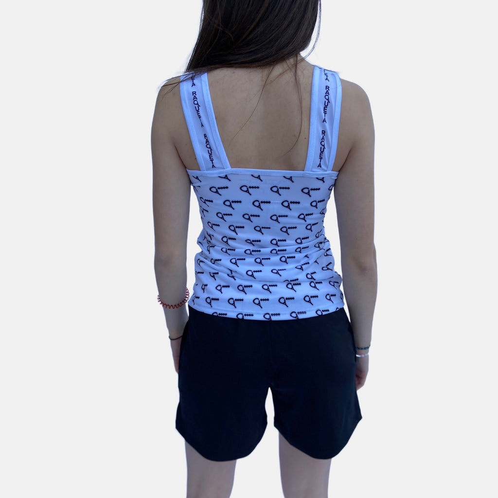 Padel Top Racket (white print racket logo, women's)