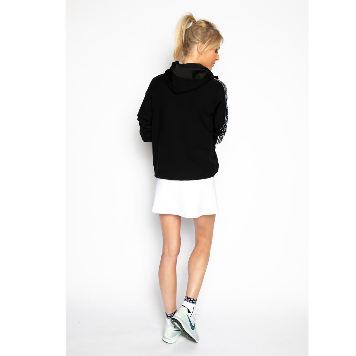 padel sweater with zipper Noor (black/black, women's)