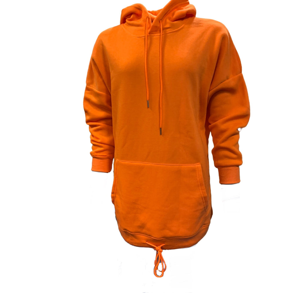 Padel long hoodie (Women's, orange, black)