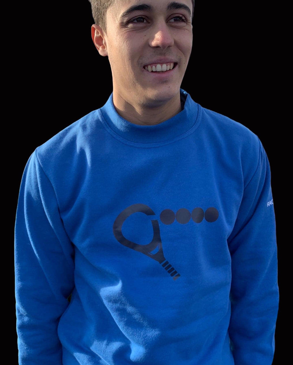 Padel Sweater Relax with racket (Men's, High Blue)