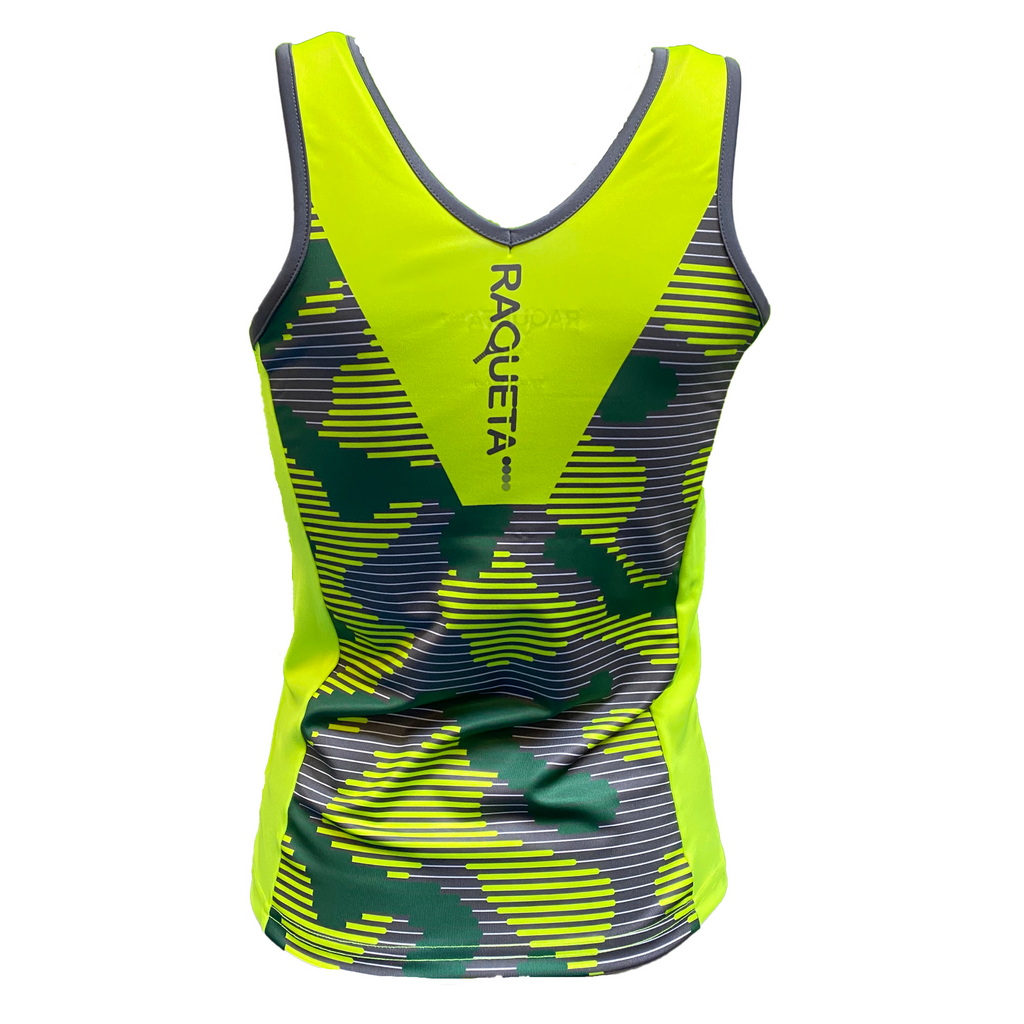 Padel Top Ellie (camouflage, yellow, women's)