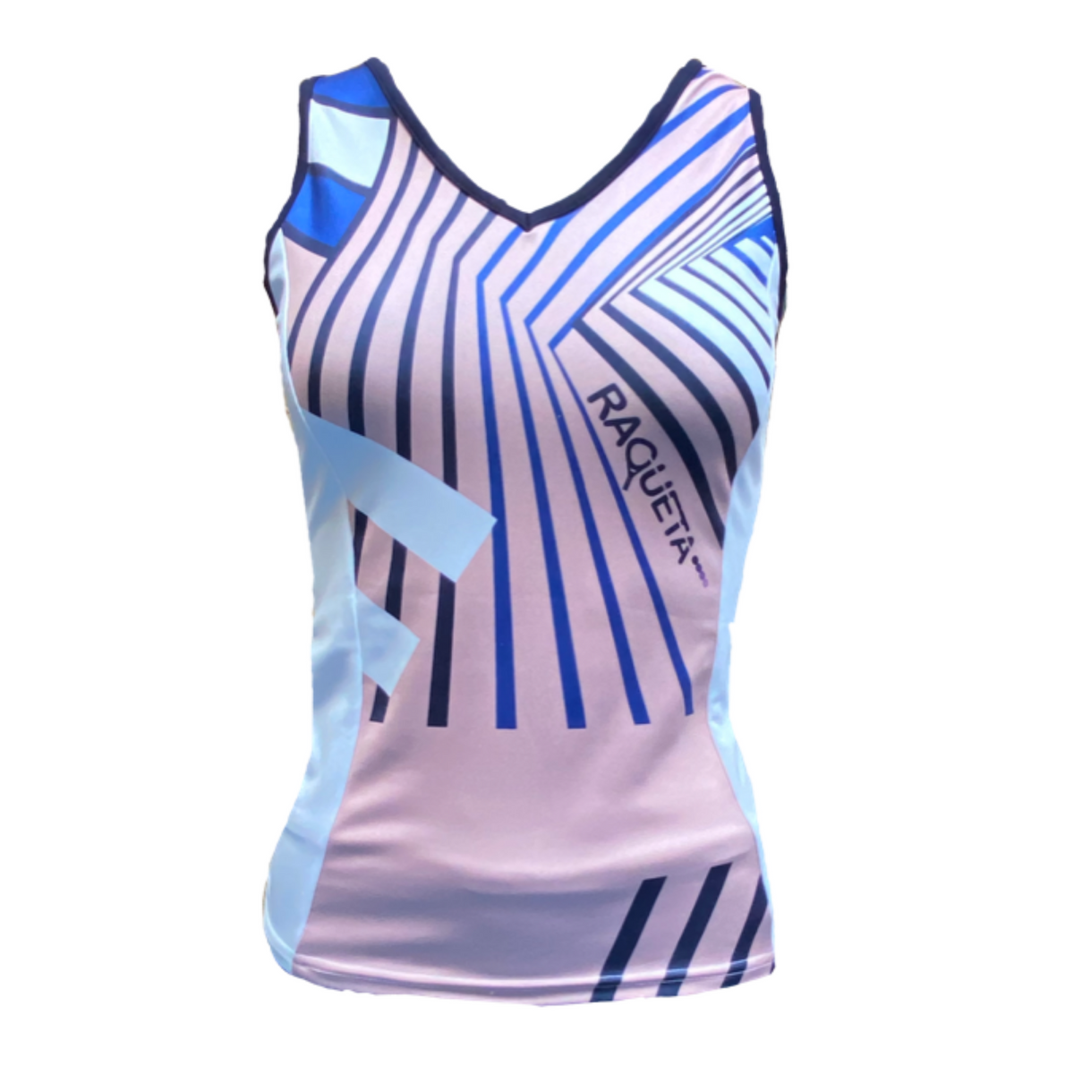 Padel Top Ellie (pink stripe, women's)