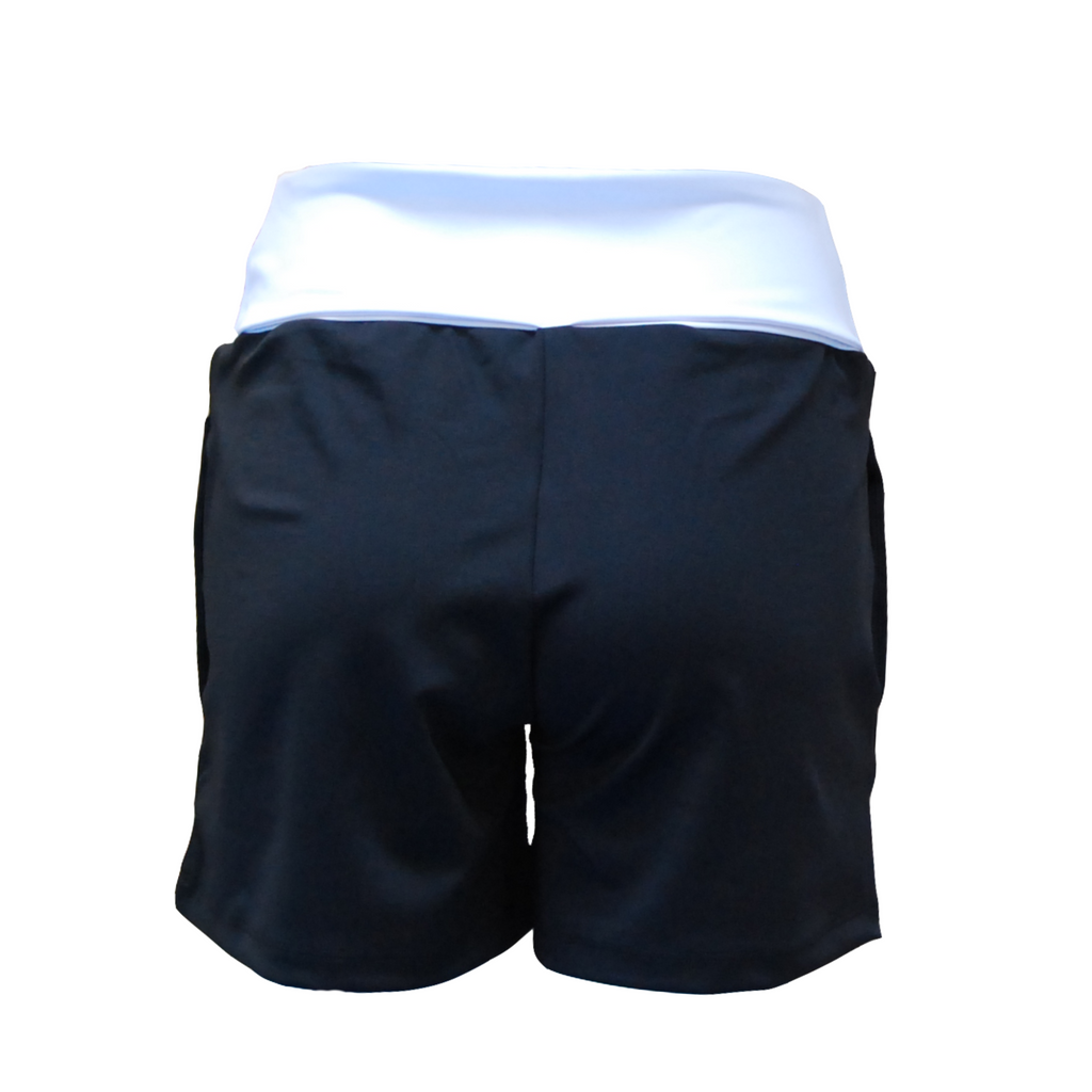 Lilly padel shorts (black and white, women's)