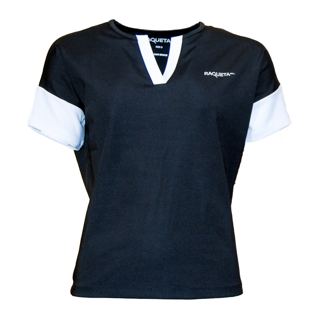 Emma padel t-shirt (black, women's)