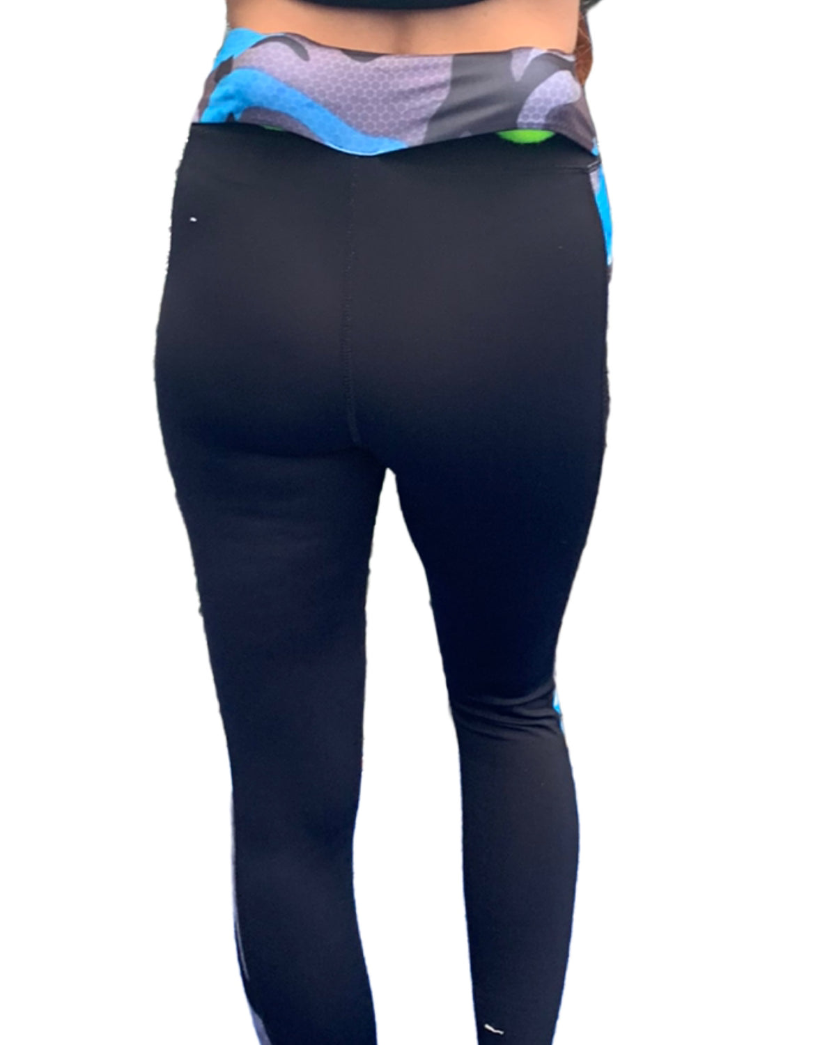 Padel Leggings Camo (Women's, camouflage/blue)