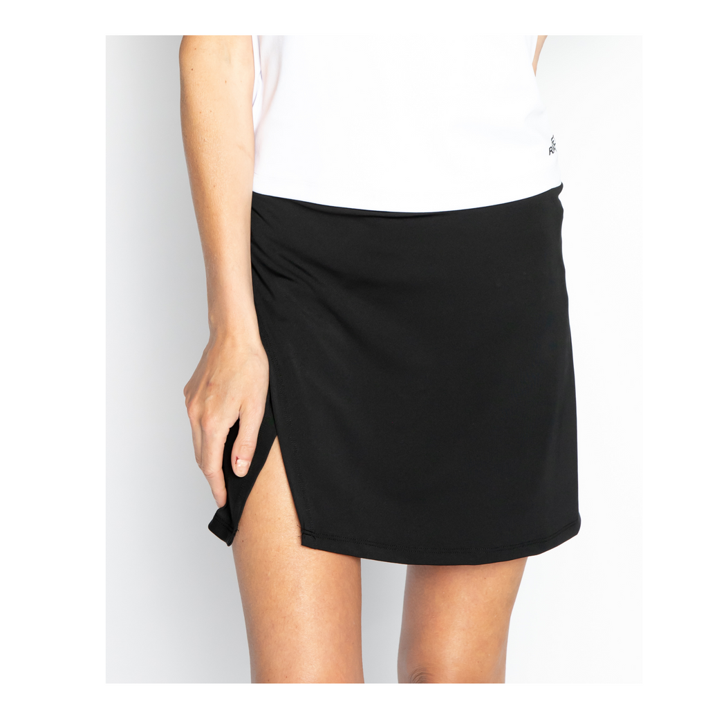 Lara padel skirt (black with white, women's)
