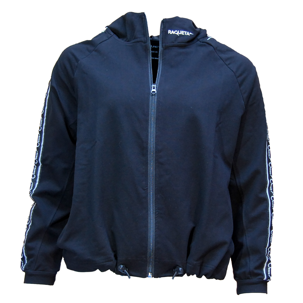 padel sweater with zipper Noor (black/black, women's)