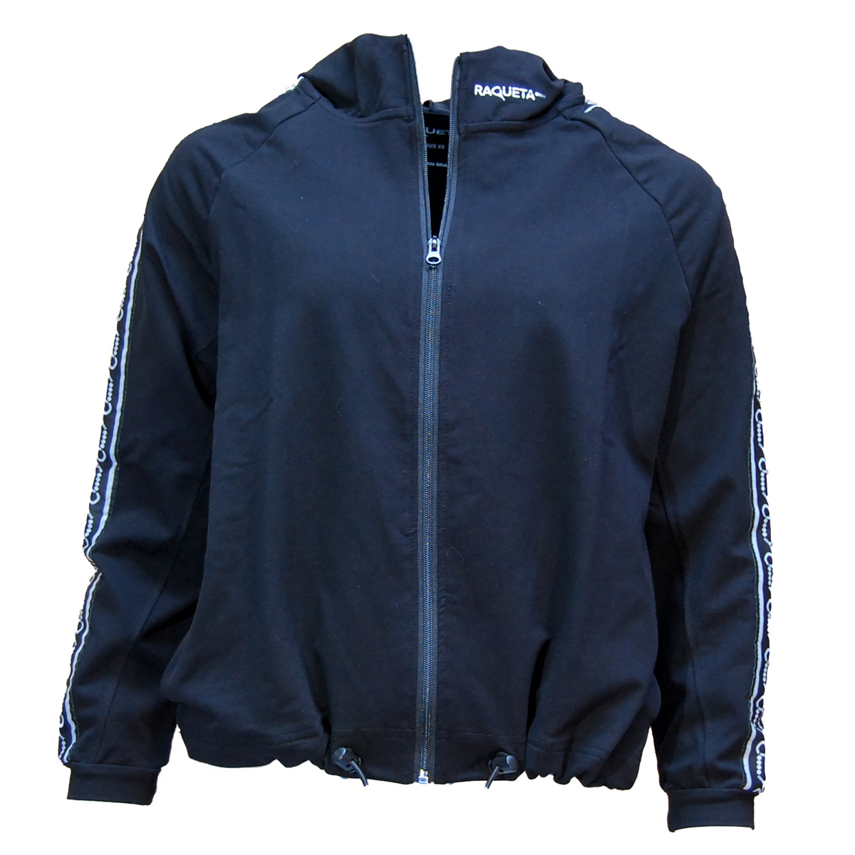 padel sweater with zipper Noor (black/black, women's)