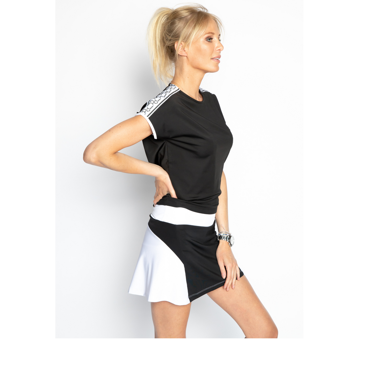 Seline padel t-shirt (black, women's)