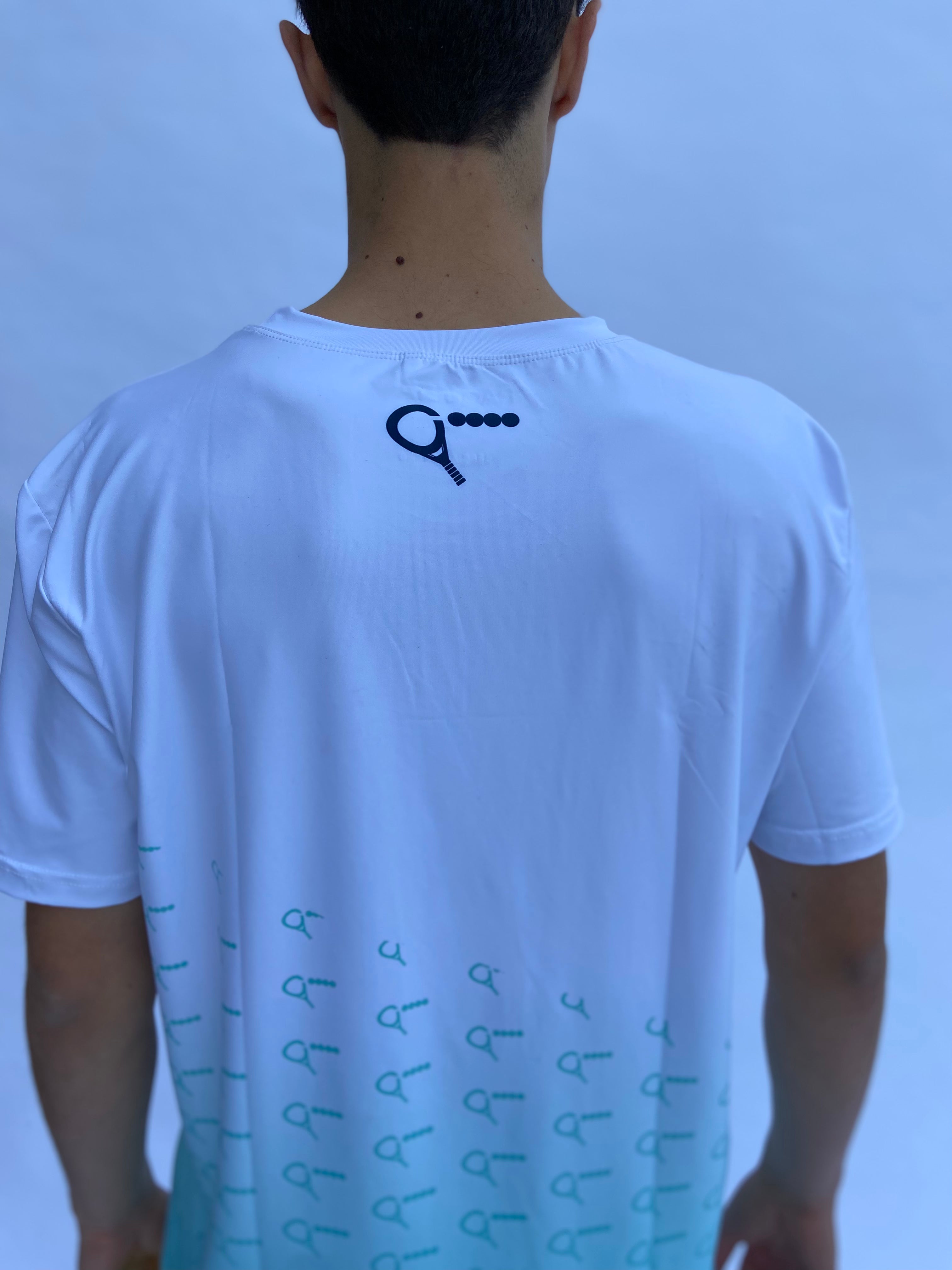 Noah padel t-shirt (white/mint, men's)