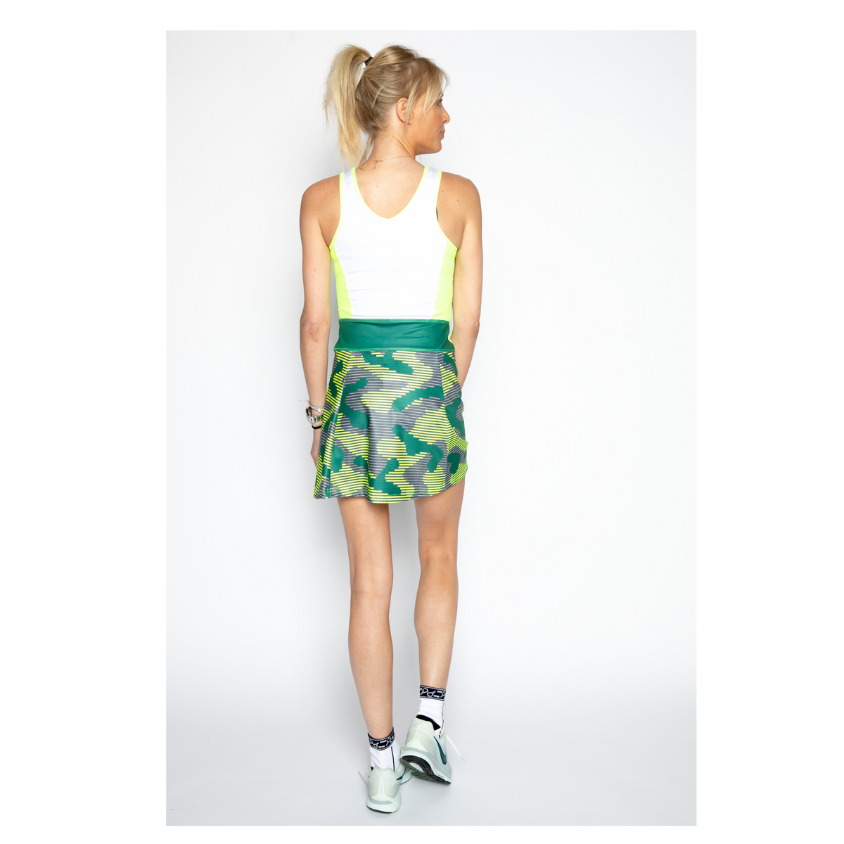 Aline padel dress (camouflage yellow, women's)