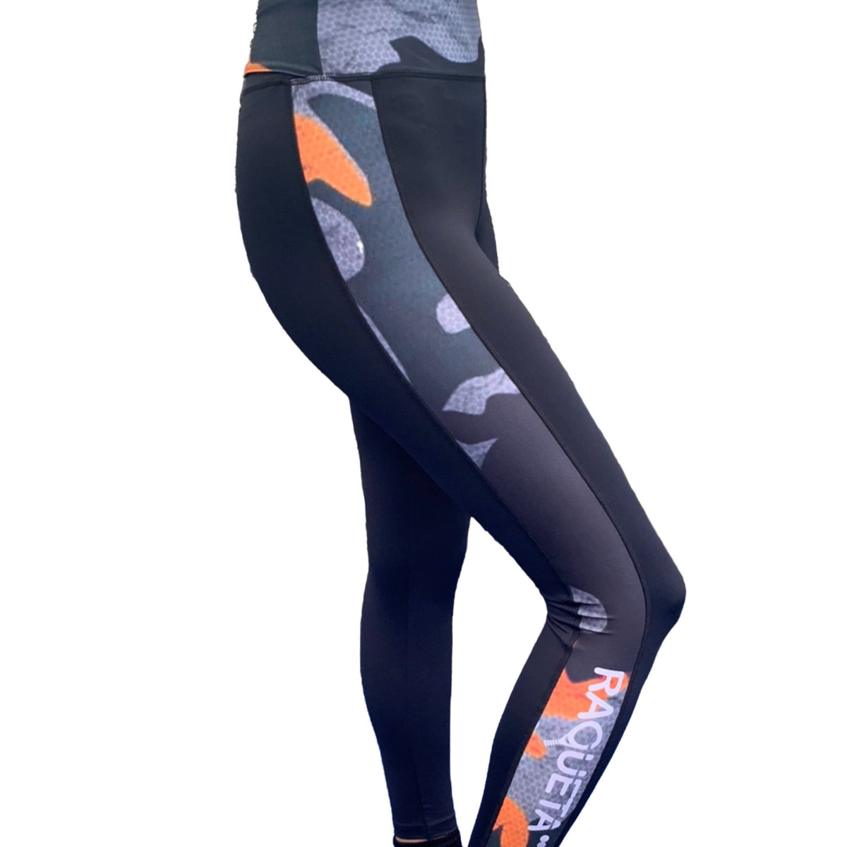 Padel Leggings Camo (Women's, camouflage/orange)