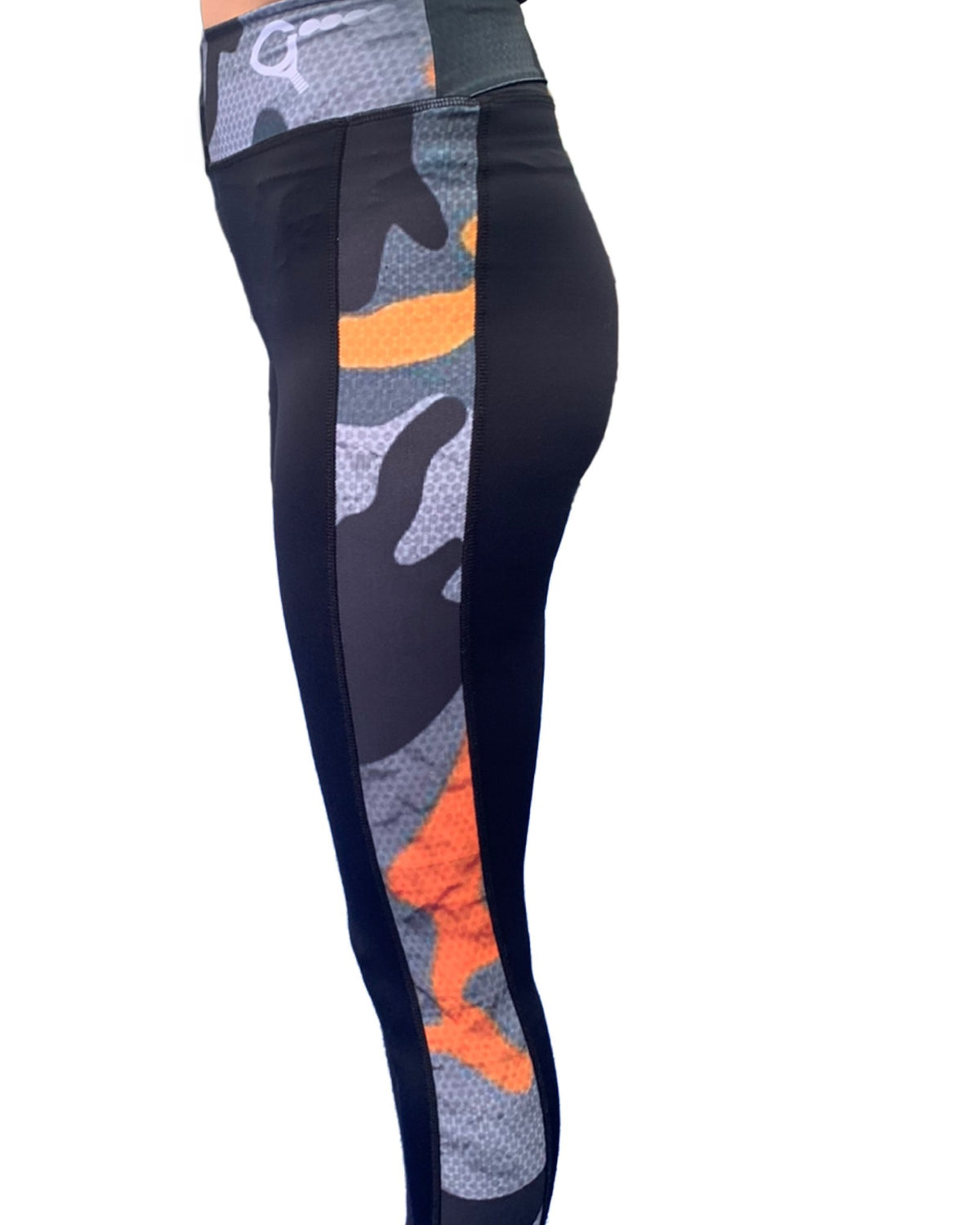Padel Leggings Camo (Women's, camouflage/orange)