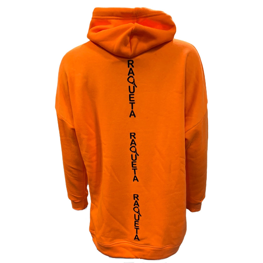 Padel long hoodie (Women's, orange, black)