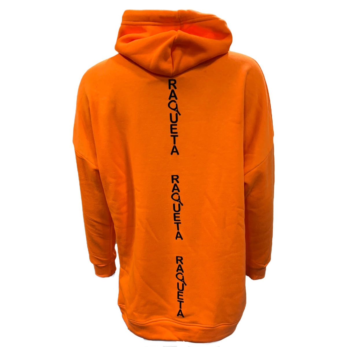 Padel long hoodie (Women's, orange, black)