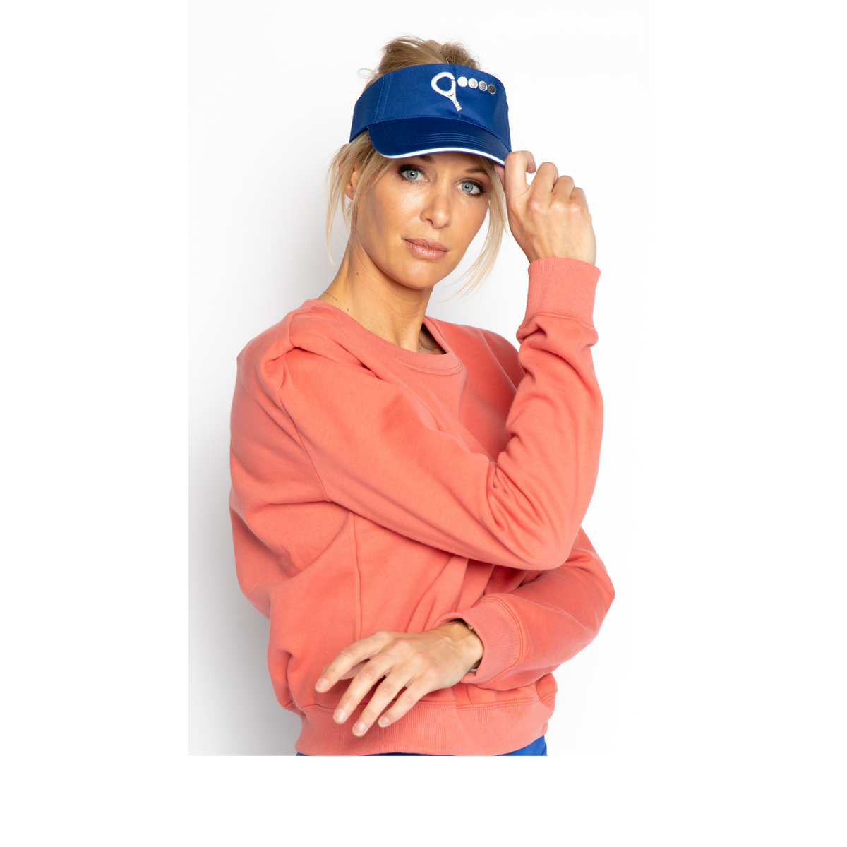 padel sun visor (navy, one size, unisex)